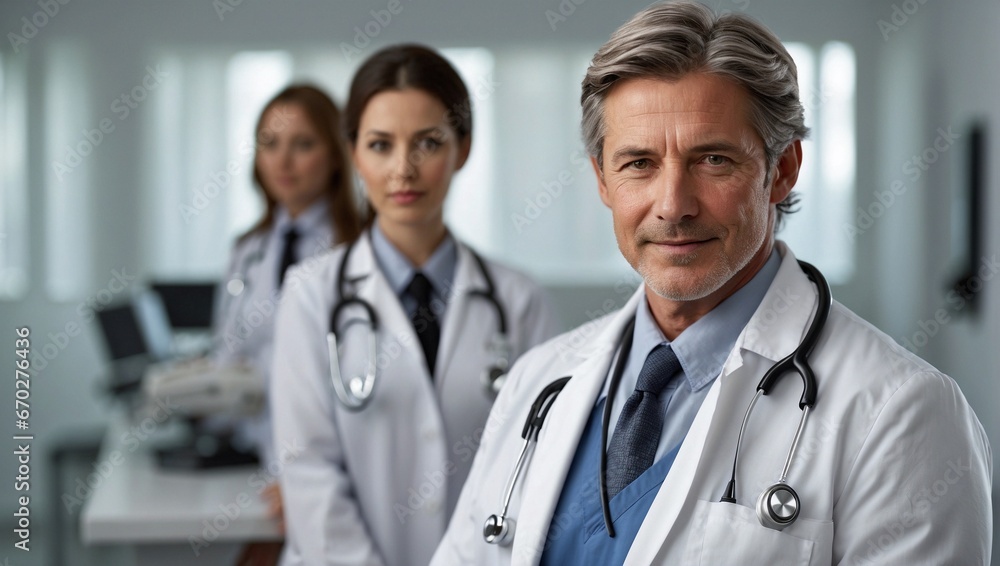 Fototapeta premium Professional Doctor: Confidence and Expertise