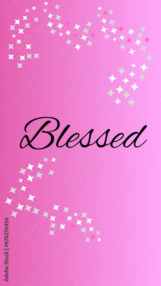 Pretty Pink Blessed Wall Art