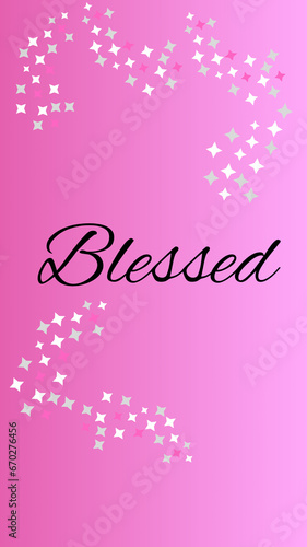 Pretty Pink Blessed Wall Art