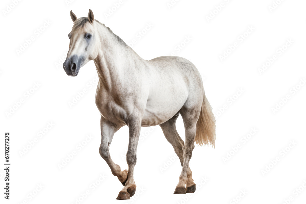 A mare with a sleek, muscular build, image that looks painted. A mare with a sleek, muscular build, image that looks painted.