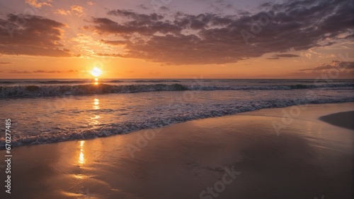 Sunset at a beach © FadedNeon