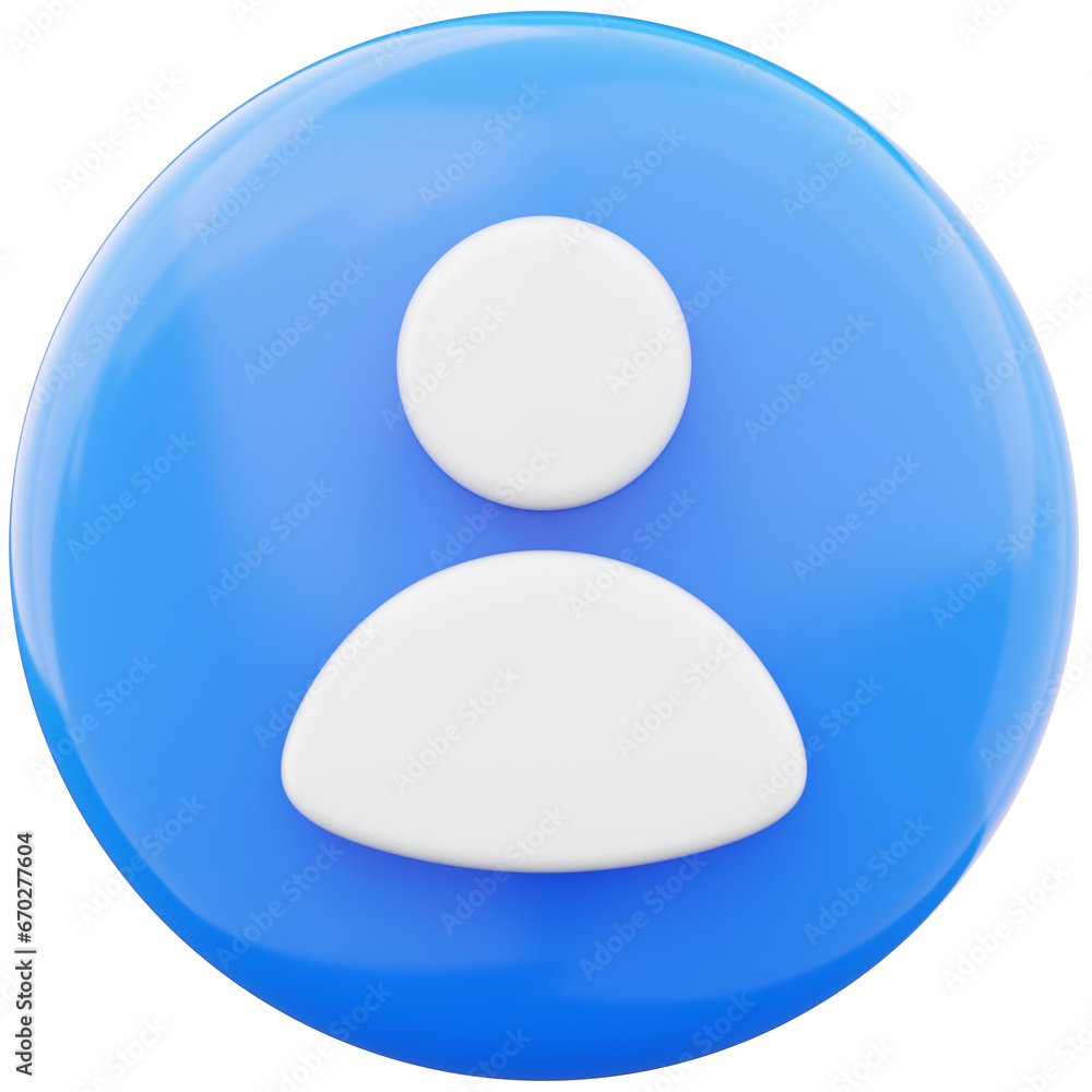 User profile symbol 3d illustration on transparent background User profile symbol 3d illustration on transparent background