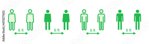 Social distance icon set. social distancing icon. self quarantine sign