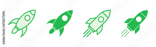 Rocket icon set. Startup icon vector.