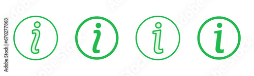 Info sign icon set. about us icon vector. Faq icon