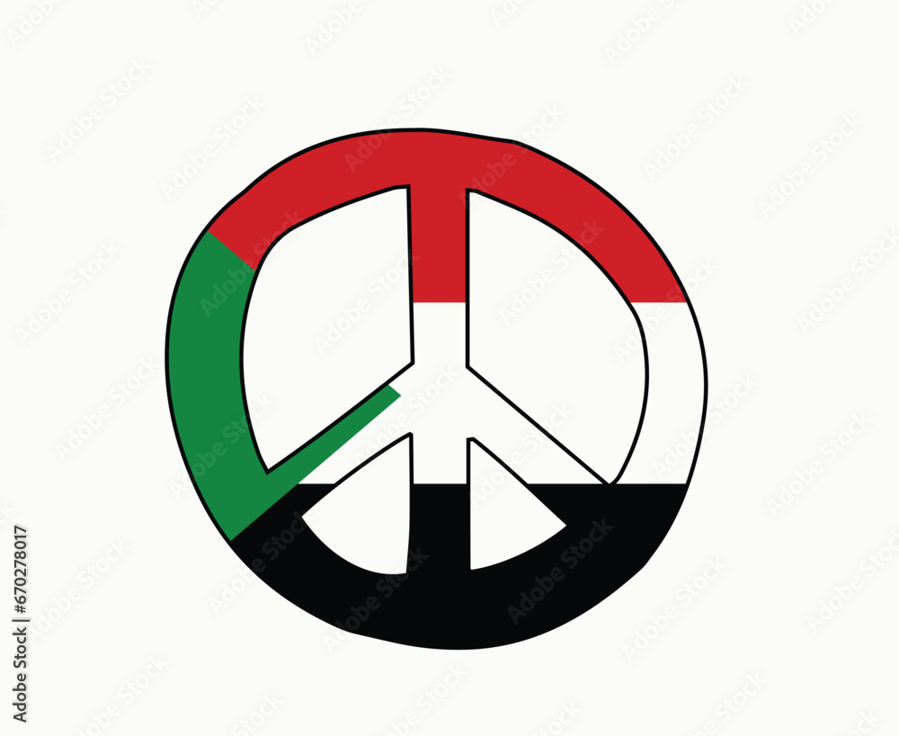 Sudan Peace Flag Symbol Emblem Africa country Abstract Vector illustration Design Sudan Peace Flag Symbol Emblem Africa country Abstract Vector illustration Design