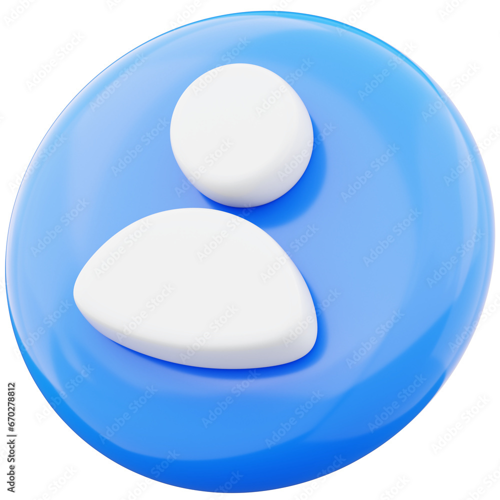 User profile symbol 3d illustration on transparent background User profile symbol 3d illustration on transparent background
