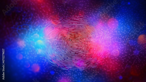 abstract colorful background with fingerprint