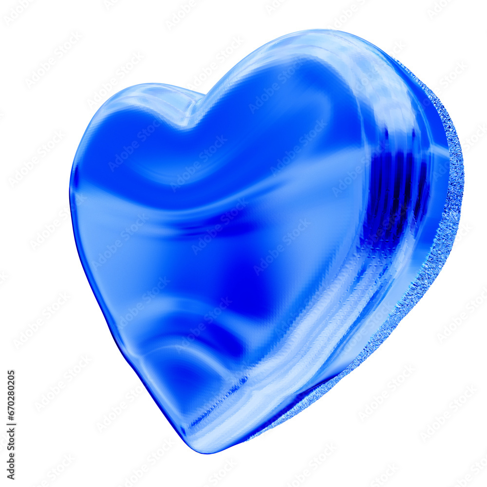 Ribbed blue ice heart