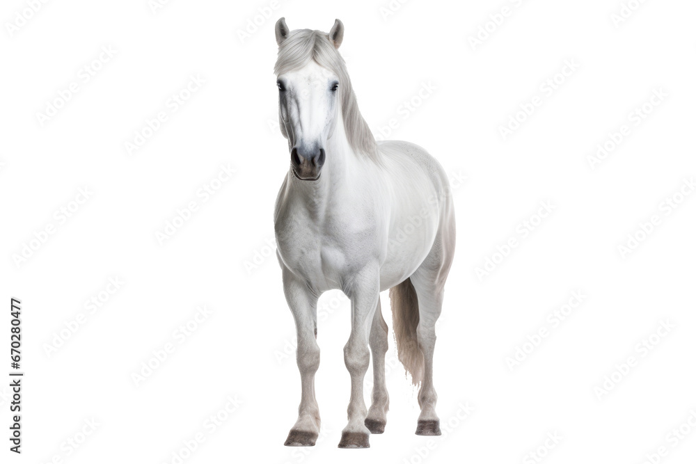 A mare with a sleek, muscular build, image that looks painted. generative ai