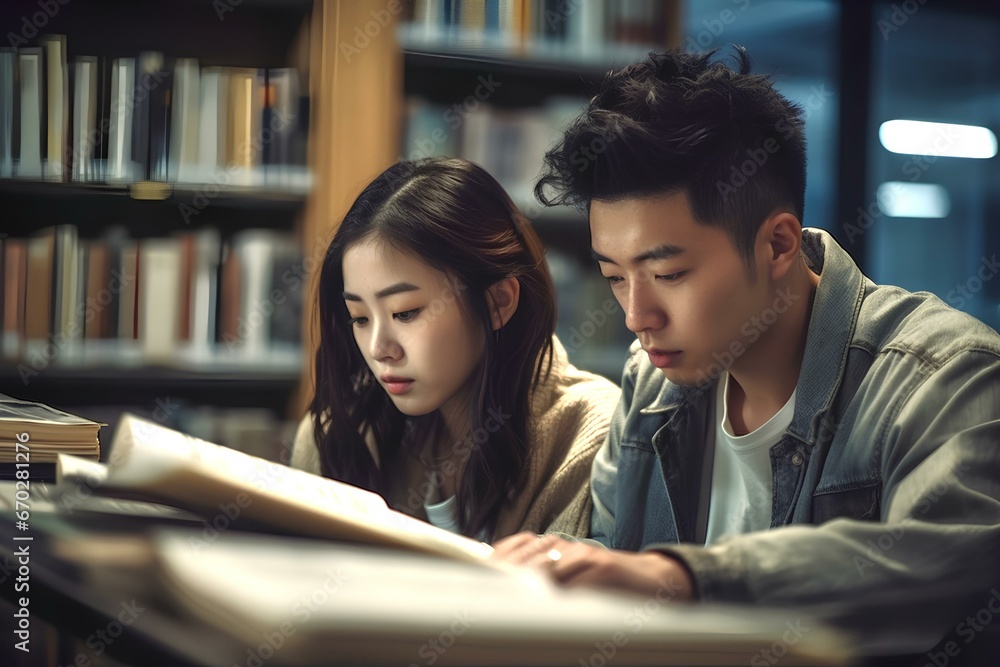 本を読むカップル 本を読むカップル