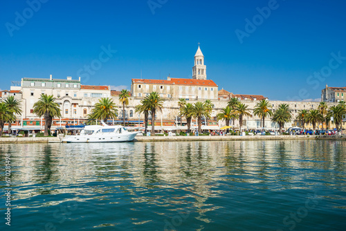 Riva promenade and skyline of Diocletian palace in Split. Croatia © Pawel Pajor