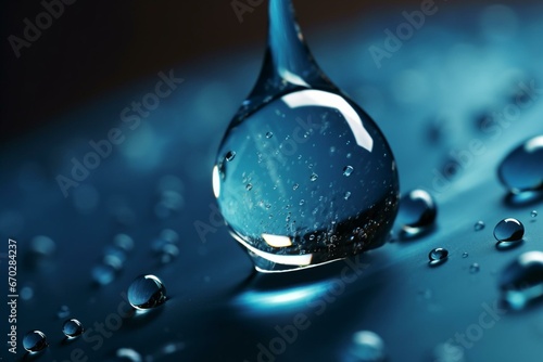close up of a water droplet. Generative AI © Verena