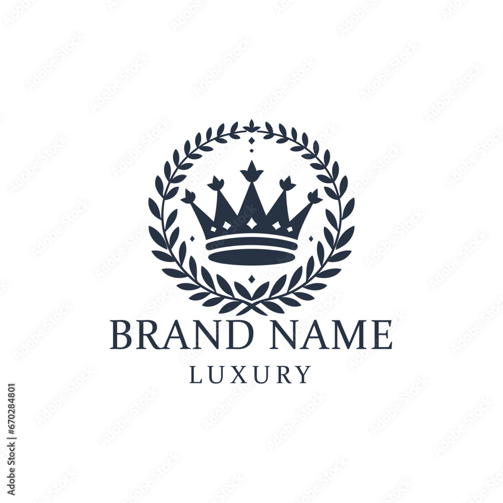 Vector modern creative luxury crown concept logo design template Vector modern creative luxury crown concept logo design template