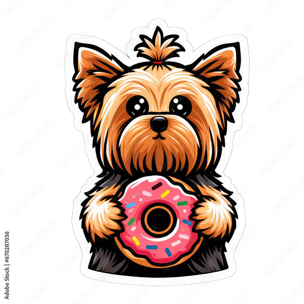 Naklejka premium Playful Pup's Charms, GENERATIVE AI