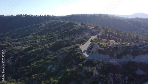 panorama of the mountains and road