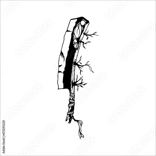 big old sword vector illustration