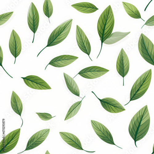 green leaves seamless tile background