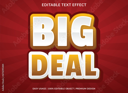 big deal editable text effect template use for business brand and logo