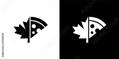 canada pizza logo vector grhapic editable