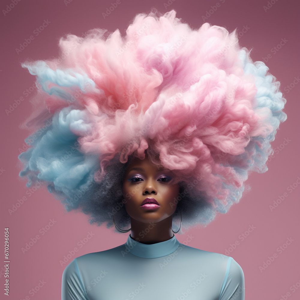 portrait of a person with afro