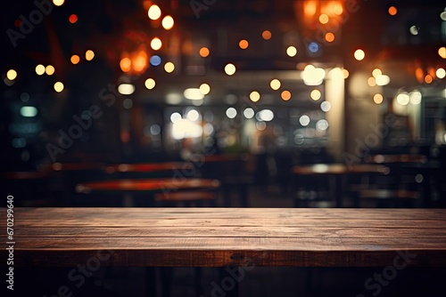 lights resturant background blurred abstract front table wooden image bar black blur blurry bokeh bright cafes city counter dark design desk display empty filter filtered sharpened food © sandra