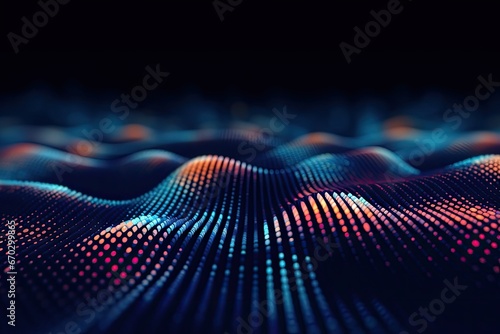 rendering 3d lines dots interweaving background abstract sounds musical wave abstractanalysis audio beat big binary black blue code communication concept connection crypto cyber