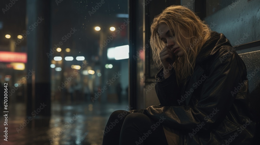 person expressing sadness in the middle of a lonely place generative ai person expressing sadness in the middle of a lonely place generative ai