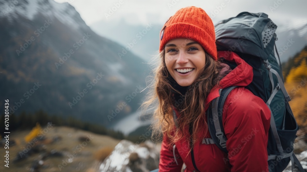 person expressing joy in the middle of the forest generative ai person expressing joy in the middle of the forest generative ai