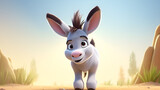 Cuteness Overload: Baby Donkey's Forest Adventure 
Adorable Baby Donkey in the Enchanted Forest background ai generated