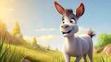 Exploring the Enigmatic World of Donkey: Forest-Dwelling Equine  background ai generated