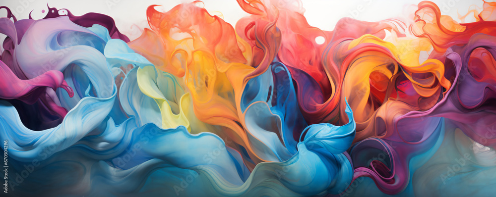 Fototapeta premium colorful, abstract motions, back background - Generative AI