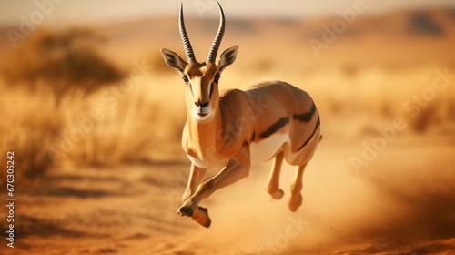 impala antelope in  park photo