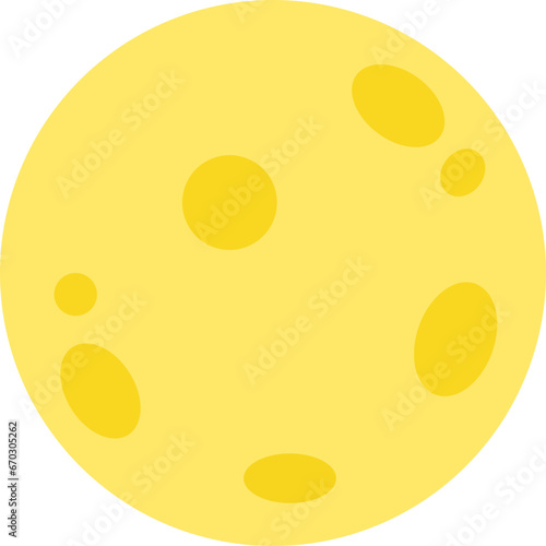 Full moon background cartoon illustration design