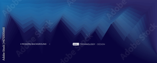 Flowing particles wave pattern of blue and black color isolated on a black background. Vector in concept of AI technology, science, and music.