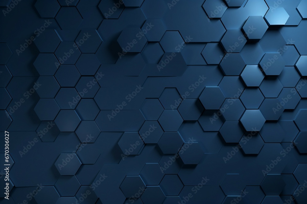 backdrop rendering 3d illustration space center radial placeholder texture background navy blue dark hexagonal three-dimensional abstract art business mobile phone concept connection - obrazy, fototapety, plakaty 