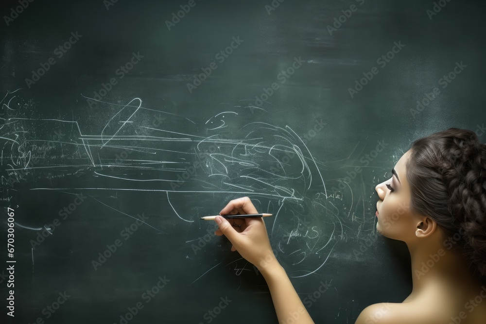 blackboard writing Hand board write chalk green copy space billboard blank teacher study school class concept arm teaching learning handwriting text education drawing lesson empty