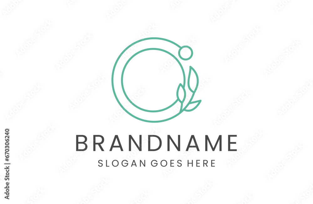 Letter o leaf abstract logo template vector illustration design Letter o leaf abstract logo template vector illustration design