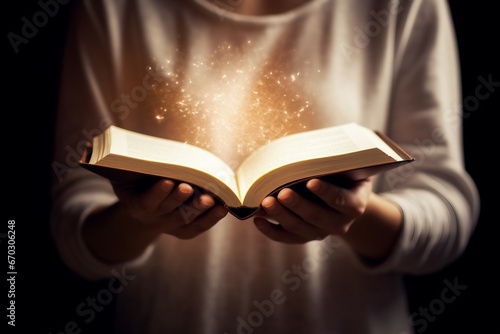 giving gesture hands woman's book coming Light give bible read hand education story share life woman offer magic creation gift concept open people person energy conceptual hold sharing photo
