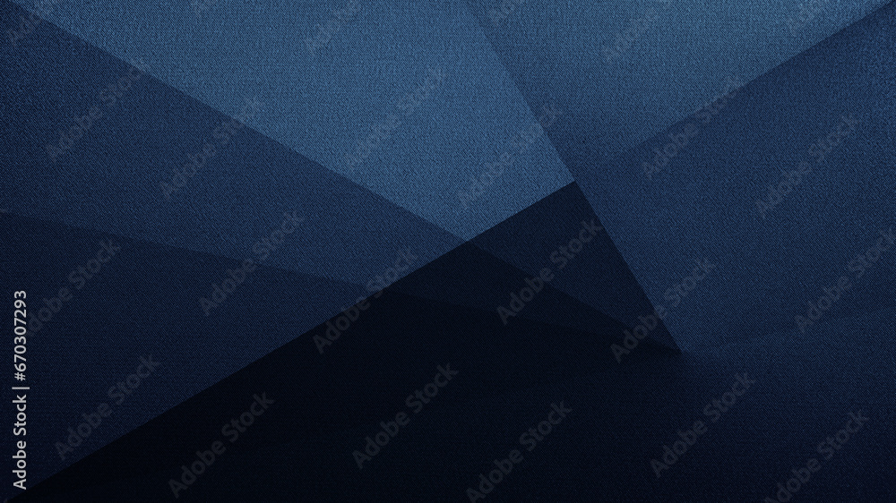 Black dark gray blue white abstract background. Geometric pattern shape. Line triangle polygon angle fold. Color gradient. Shadow. Matte. 3d effect. Rough grain grungy. Design. Template. Presentation. - obrazy, fototapety, plakaty 