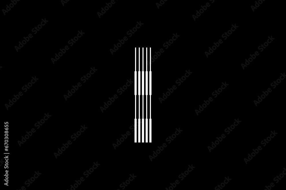 Logo I Letter monogram parallel lines shapes, Alphabet Design Template. Logo I Letter monogram parallel lines shapes, Alphabet Design Template.