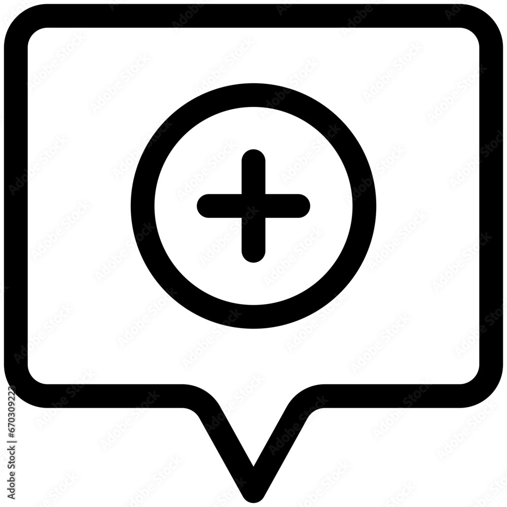 Obraz premium add chat icon