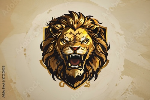 lion head, Angry Lion, created by ai generated