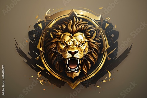 lion head, Angry Lion, created by ai generated