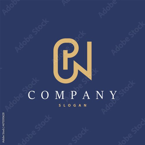 Initial PN Letter Logo, Modern and Luxury Vector Minimalist NP Logo Template