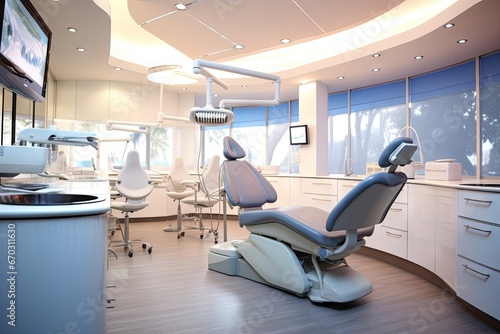 dental office interior clinic dentist chair nobody white tool drill treatment medicine equipment modern surgery dentistry room hospital care person professional orthodontic instrument