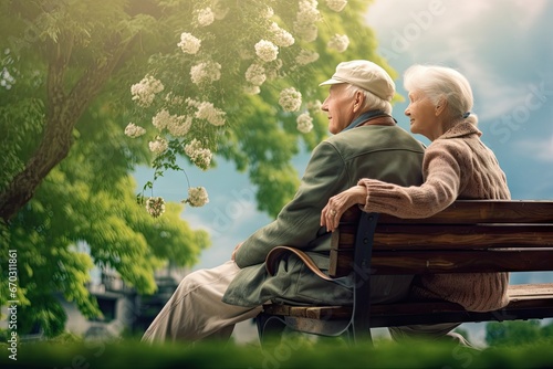 park bench resting couple elderly  couple senior old spring outdoors bench elderly park sitting people love mature summer 2 view head male seat relaxed caucasian female lifestyle retirement photo