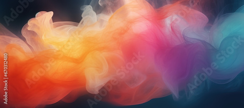 colorful smoke, gas, fog, watercolor 3