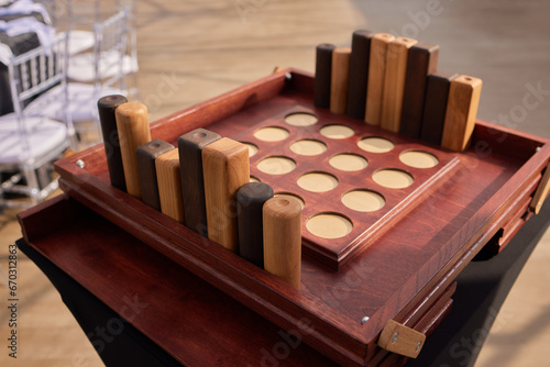 Fotografie Board Game Concept Blurred Background