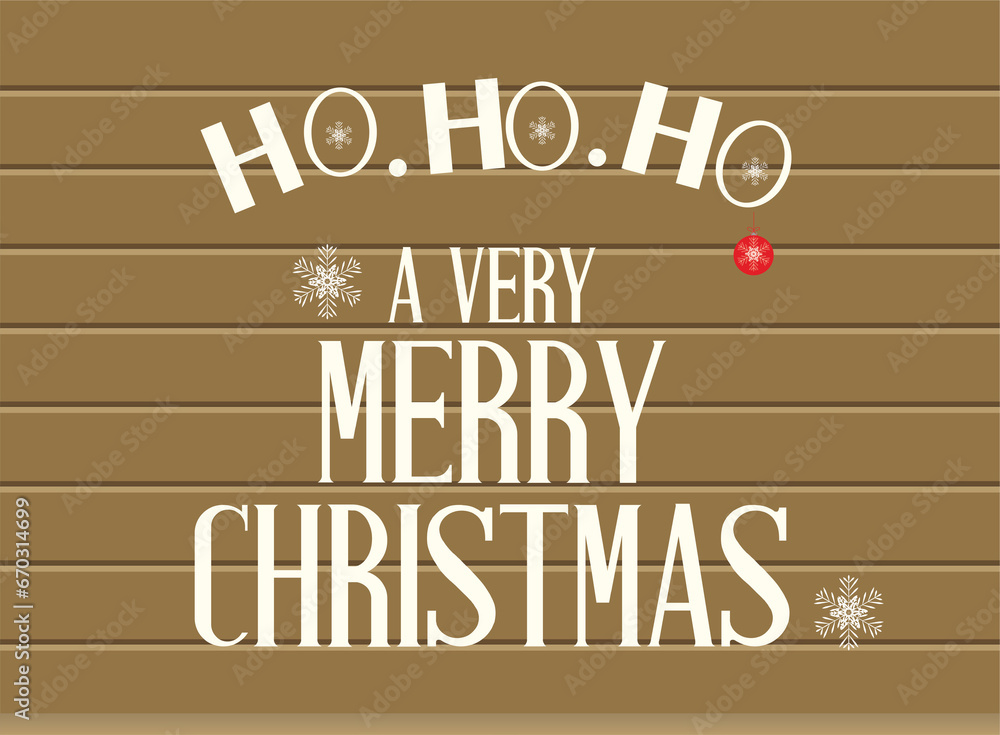 Fototapeta premium Merry christmas greeting wooden banner